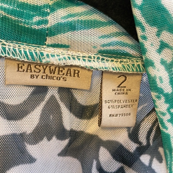 Easywear by Chico’s black/white/green jacket size 2 - Picture 3 of 3
